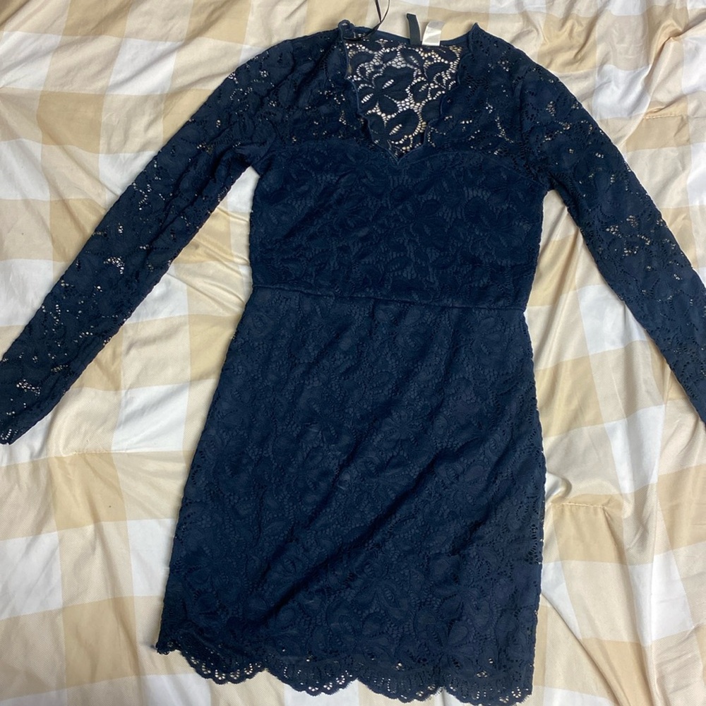 Navy Lace Dress
